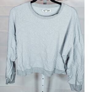 Rivet & Thread Gray Cropped Sweatshirt Womens Pullover Size XL